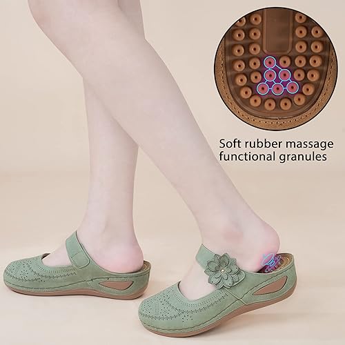 Miniatura 4 de Alicegana Sandalias casuales de verano con soporte de arco y plantilla de cojín para mujer zapatos de cuña cómodos