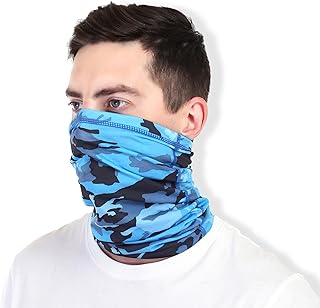 PLAYFITZ Bahamas Premium Bandana for Dust & Sun Protection, Comes With Cool Lightweight, Windproof, Breathable Material, Fishing Hiking Running Cycling, Camo