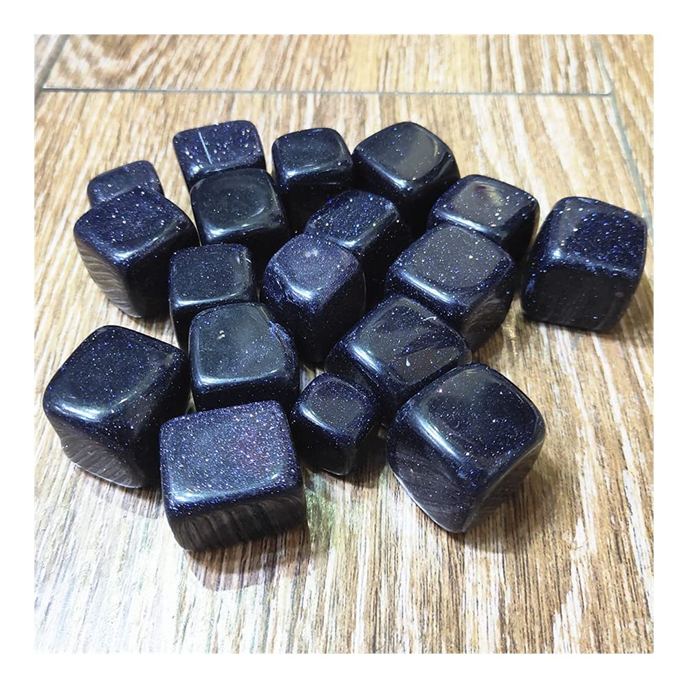 Natürlicher Kristall rau Meditation Wohnkultur Kristall Trommelstein Natürlicher Blauer Sandstein Quarz Kies Würfel Palmenstein Reiki Heilung Meditation Reiki (Size : 500g)