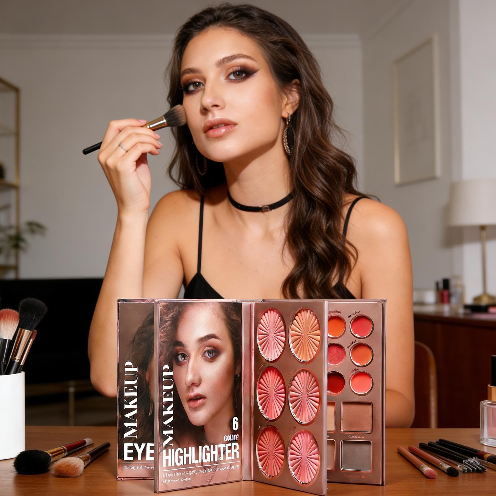 Palette di Ombretti Durevole con Alta Pigmentazione e Lunga Durata | Palette Trucco Compatta Pratica da Viaggio Per Donne, Ragazze, Principianti Adulti, Casa, Quotidiano, Pendolarismo E
