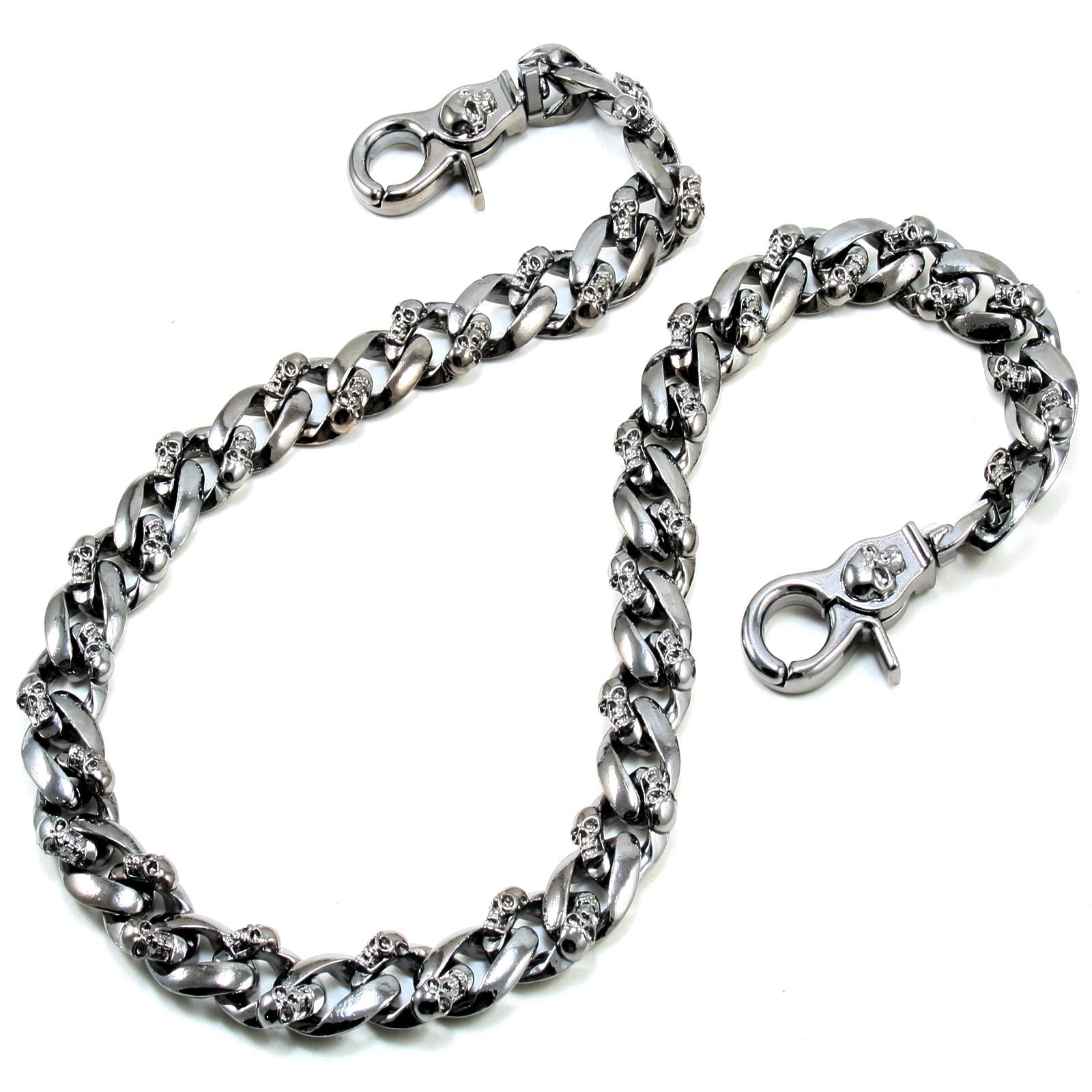 Double K Medieval Symbol Heavy Key Jean Wallet Chain (26" 8.1oz) MLT CS57, Gun Metal, One size