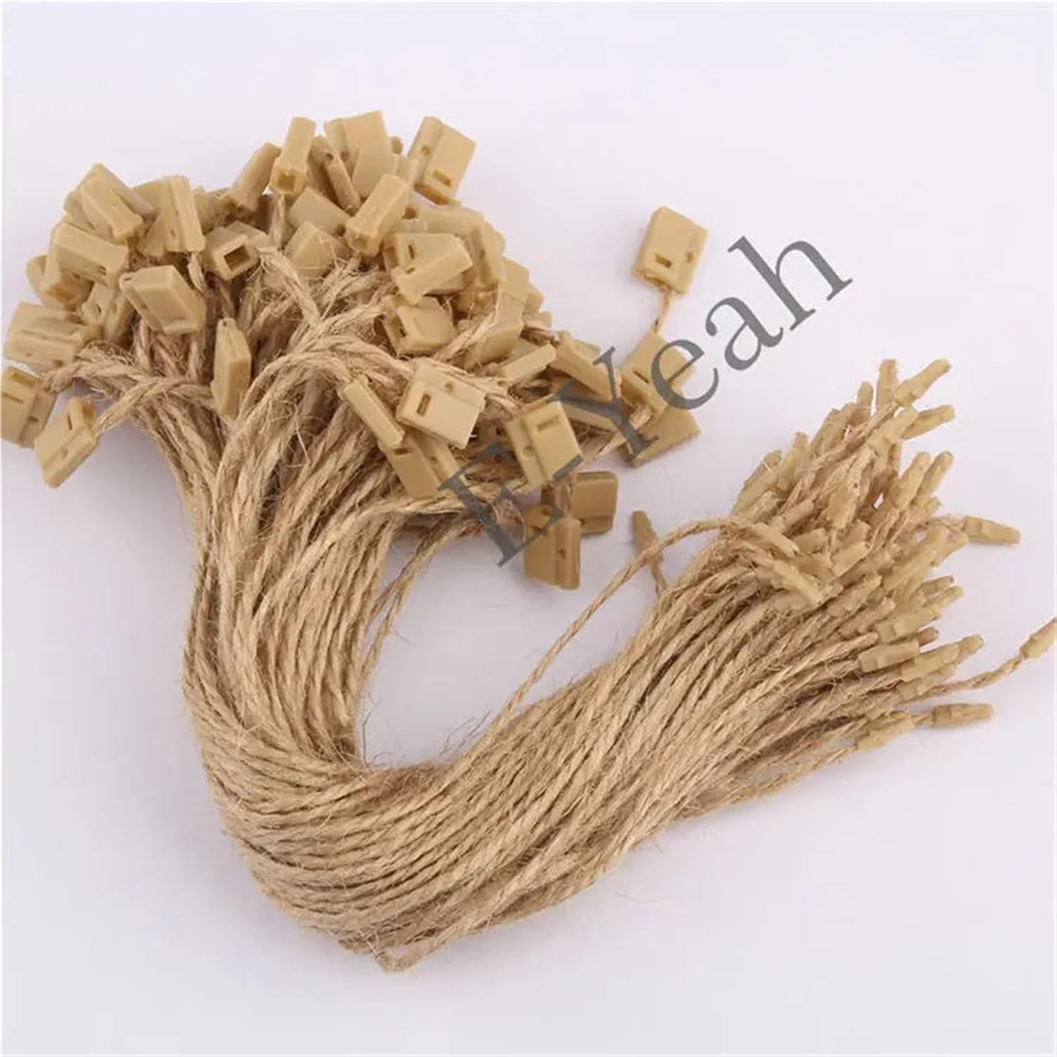 Hang Tag String 2000Pcs 7 inches Hemp Twine Hang Tag String Snap Lock Pin Easy and Fast to Attach for Attaching Gift Tags
