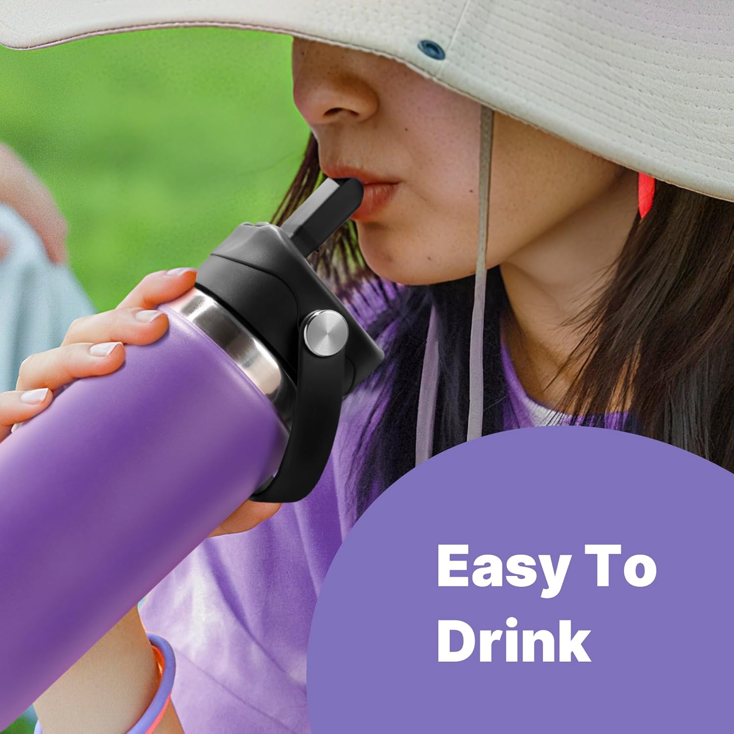 Straw Lid for Hydro Flask 12 16 18 20 32 40 oz Wide Mouth Water Bottle, Replacement Straw Top Cap with Straws and Brush, BPA Free - Image 5