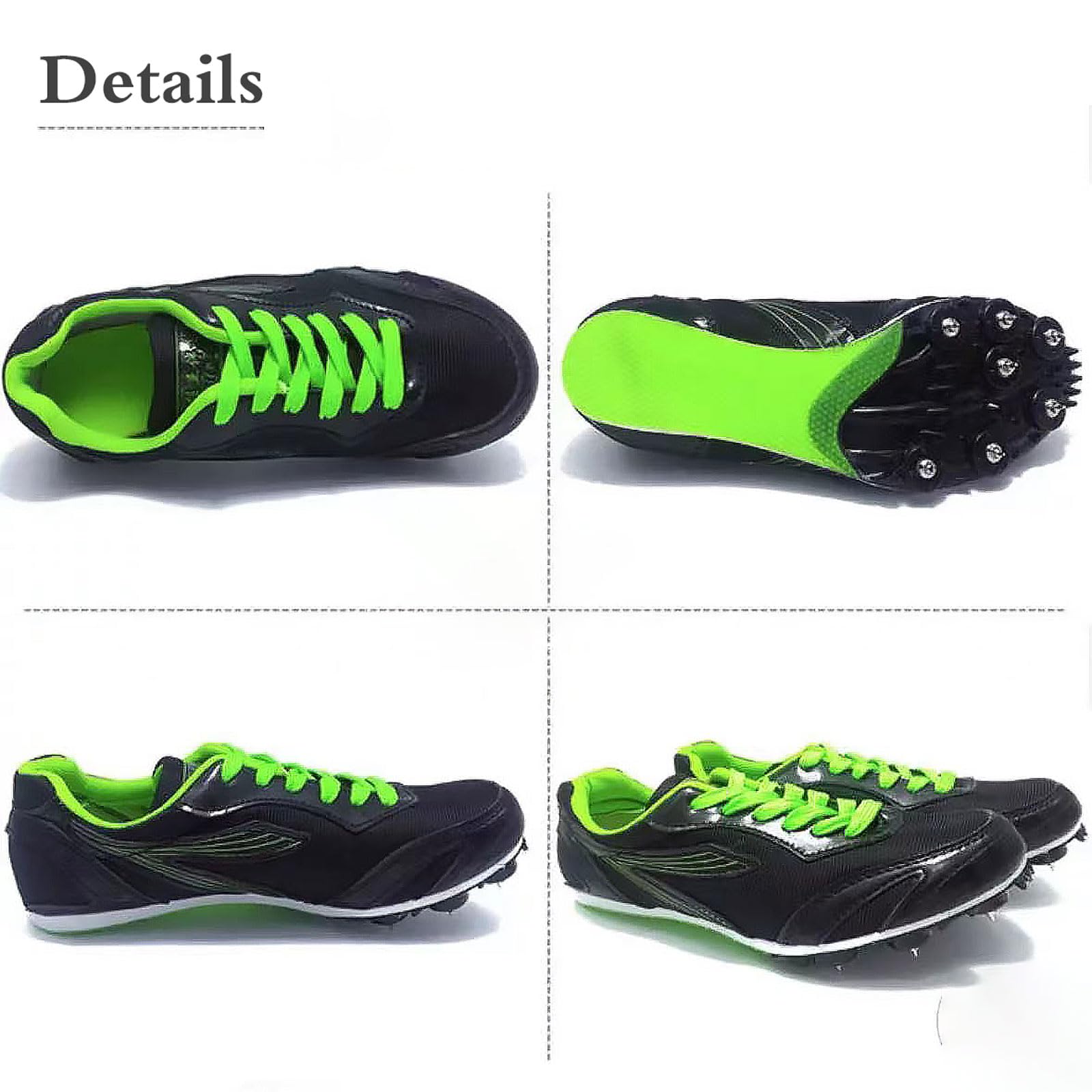 Zapatos con clavos para atletismo,Zapatos con Clavos Campo,Zapatillas de correr con clavos,Unisex Spikes Atletismo para Pista,Transpirable Antideslizante,Para Running,salto largo,Training