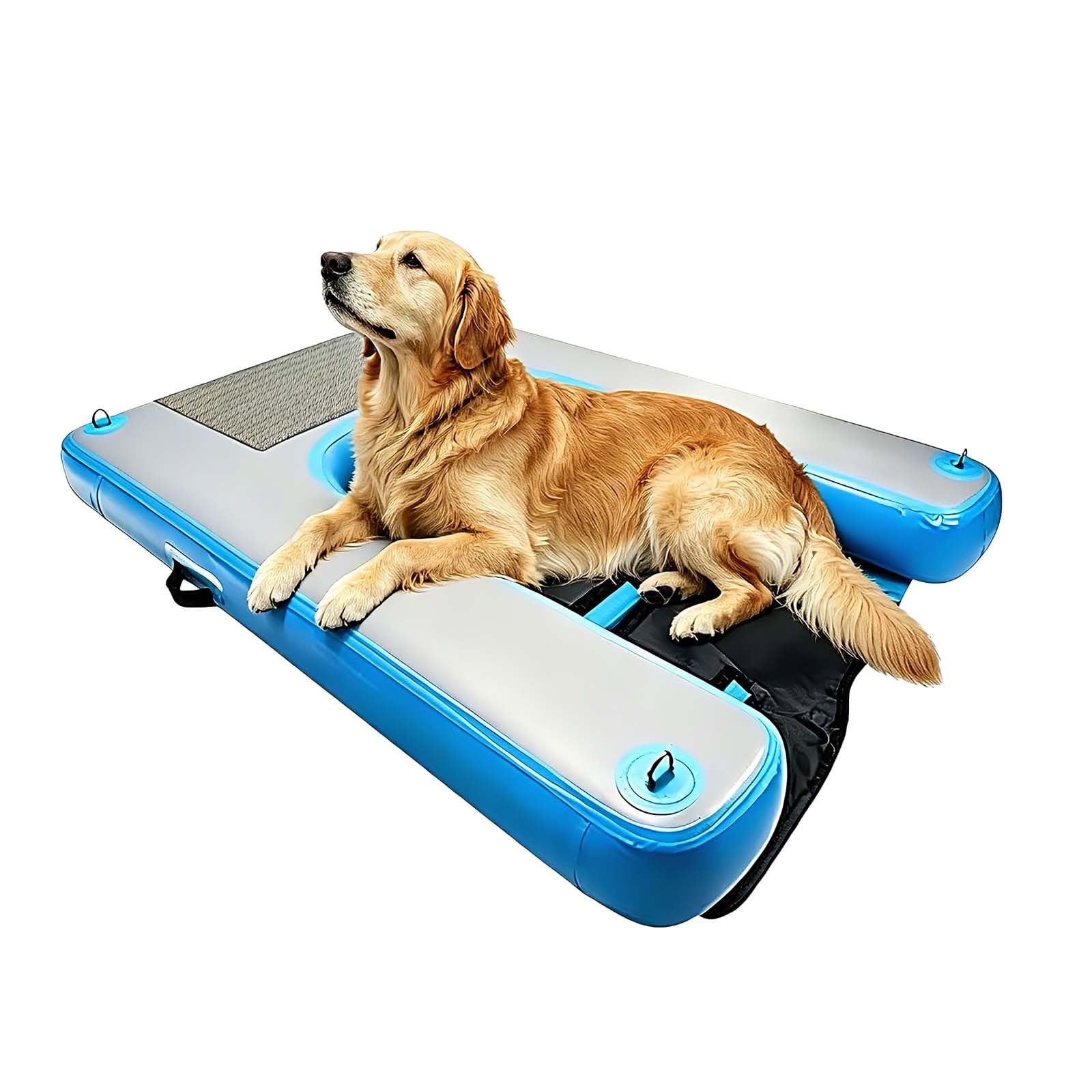 All-Breed Dog Water Ramp, Portable Inflatable Dog Float Ladder, Outdoor Pet Water Accessory, Pvc Material, Sturdy Structure, Water Resi-stant, No Degumming, For Long Time Soaking(Blue)