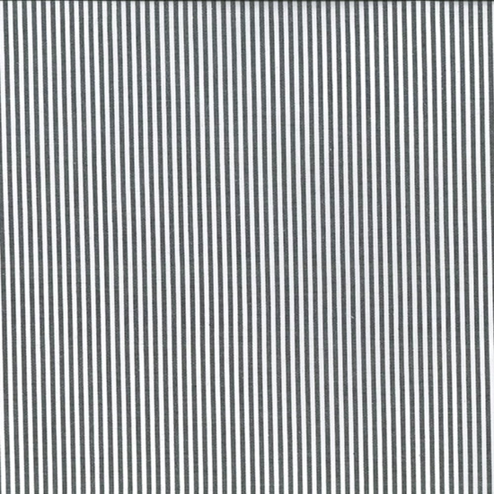 Oh Sew Crafty Limited Black Chambray 100% Yarn Dyed Cotton Fabric Candy Stripes Lines 144Cm Wide (Sold Per Half Metre) (Black)