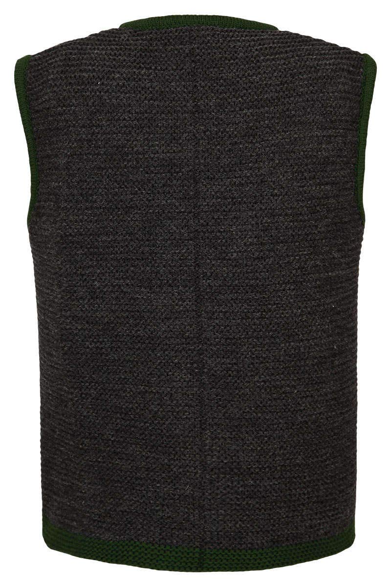 Isar-Trachten Jungen Kinder Jungs Strickweste anthrazit, ANTHRAZIT, 104