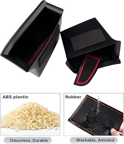 Miniatura 6 de SKTU Caja de almacenamiento lateral para puerta de automóvil para Mazda3 2020-2026 CX-30 2019-2026 CX-30, organizador de manijas de puerta Mazda