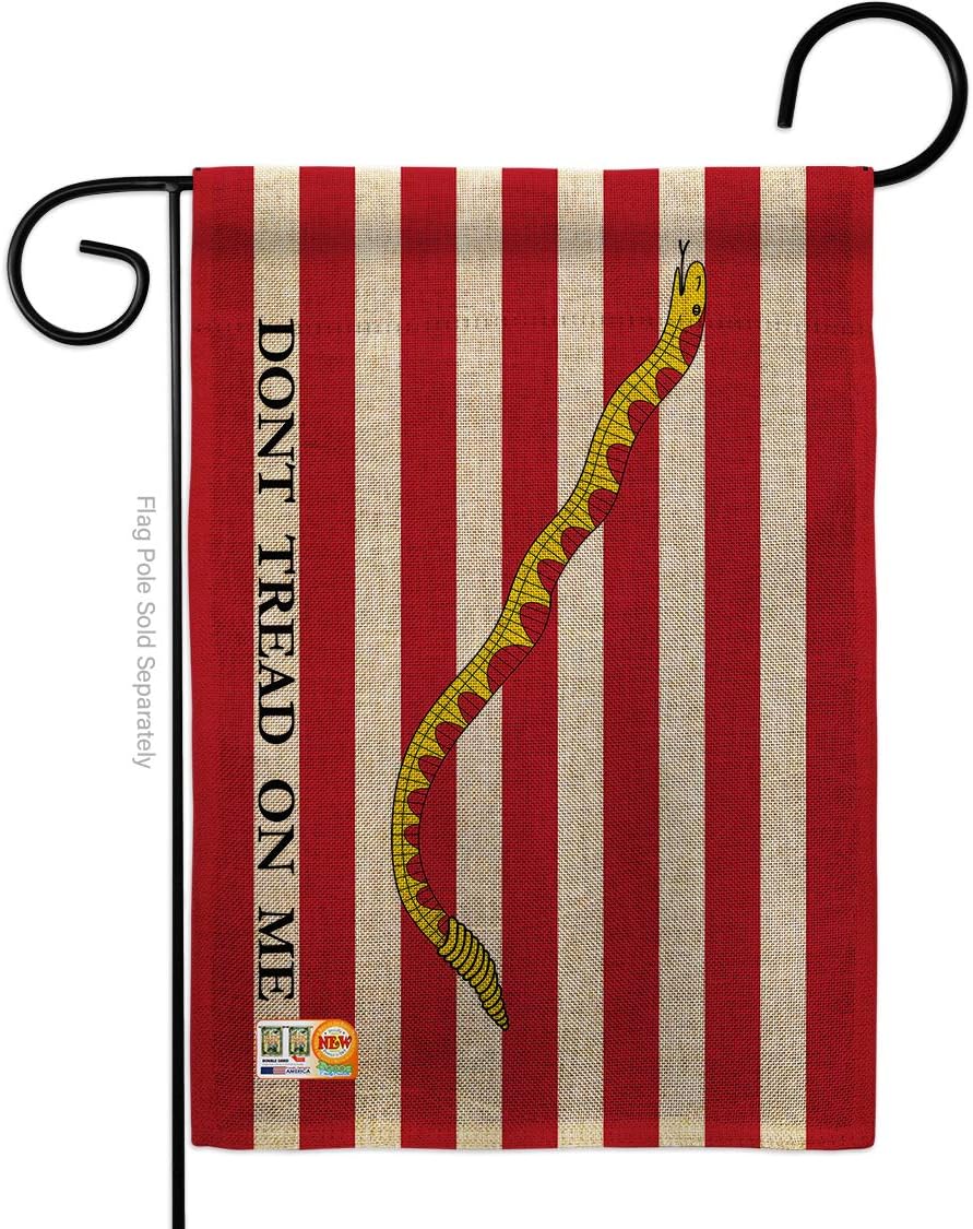 First Navy Jack Burlap Garden Flag Americana US Historic July Memorial Veteran Independence United State American Small Decorative Gift Yard House Banner Double-Sided Made In USA 13 X 18.5