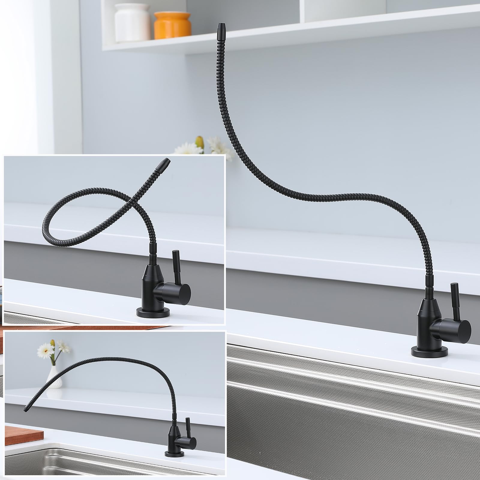 Robinet Osmoseur Eau Froide Uniquement Robinet d'eau Osmoseur 1 Voie Noir