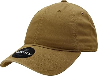 DECKY Standard Relaxed Washed Cotton Caps, Coyote, ONE Size