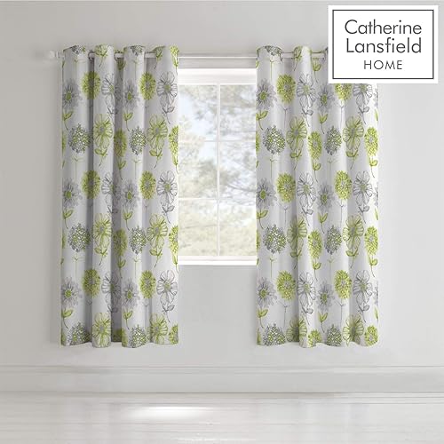 Green And Grey Curtains Amazon Co Uk