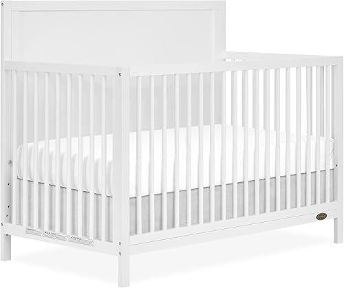 Dream On Me Cuna convertible 3 en 1 Dillian en color blanco, certificado JPMA y Greenguard Gold, fabricada con madera de pino de Nueva Zelanda