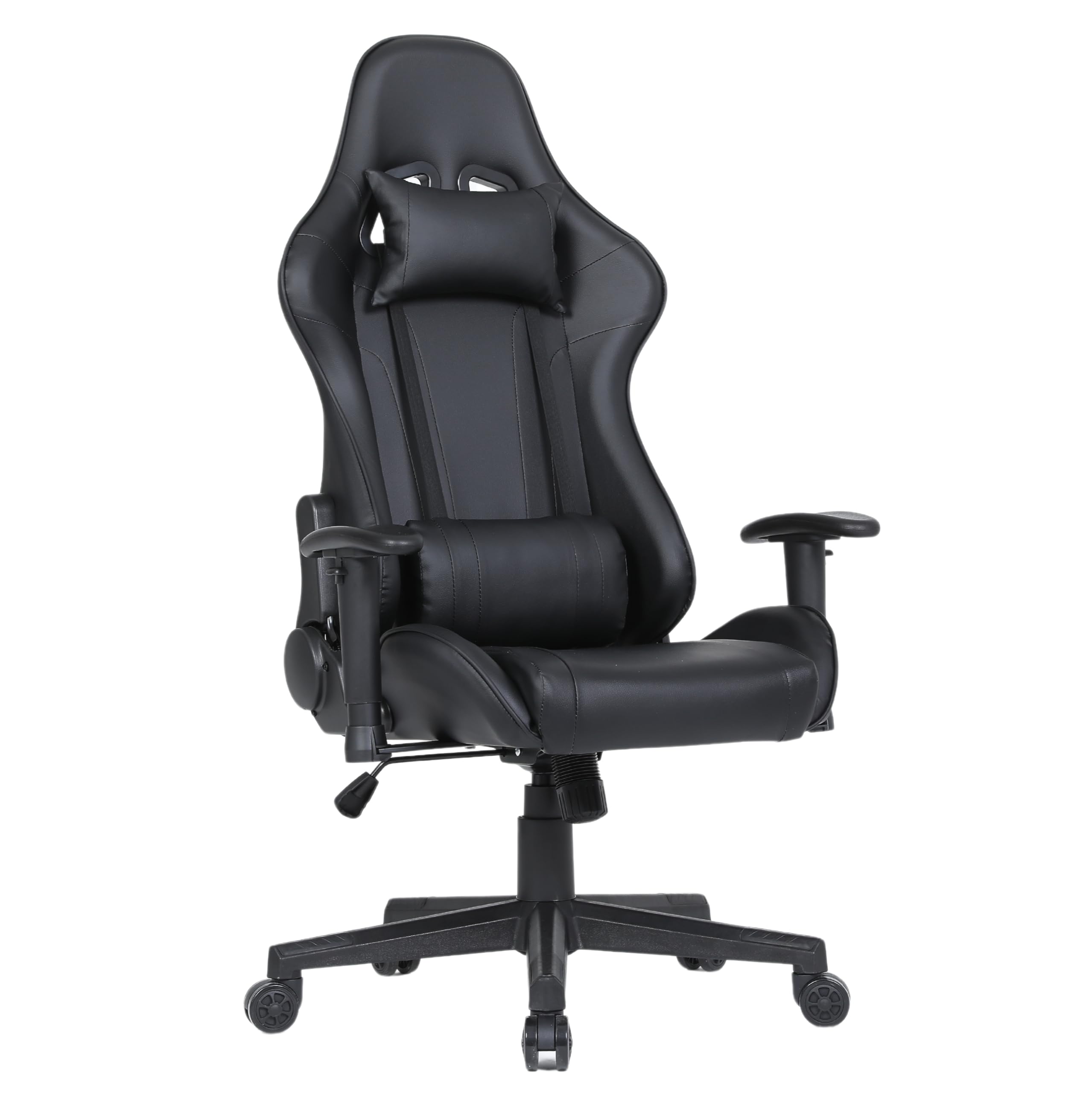 Siège Gamer Réglable Chaise Gamer Symino Ergonomique - Soutien Lombaire - Accoudoirs 4D - Pivotante - Charge 150 Kg - Cuir PU Noir Fauteuil Bureau Pivotant Réglable