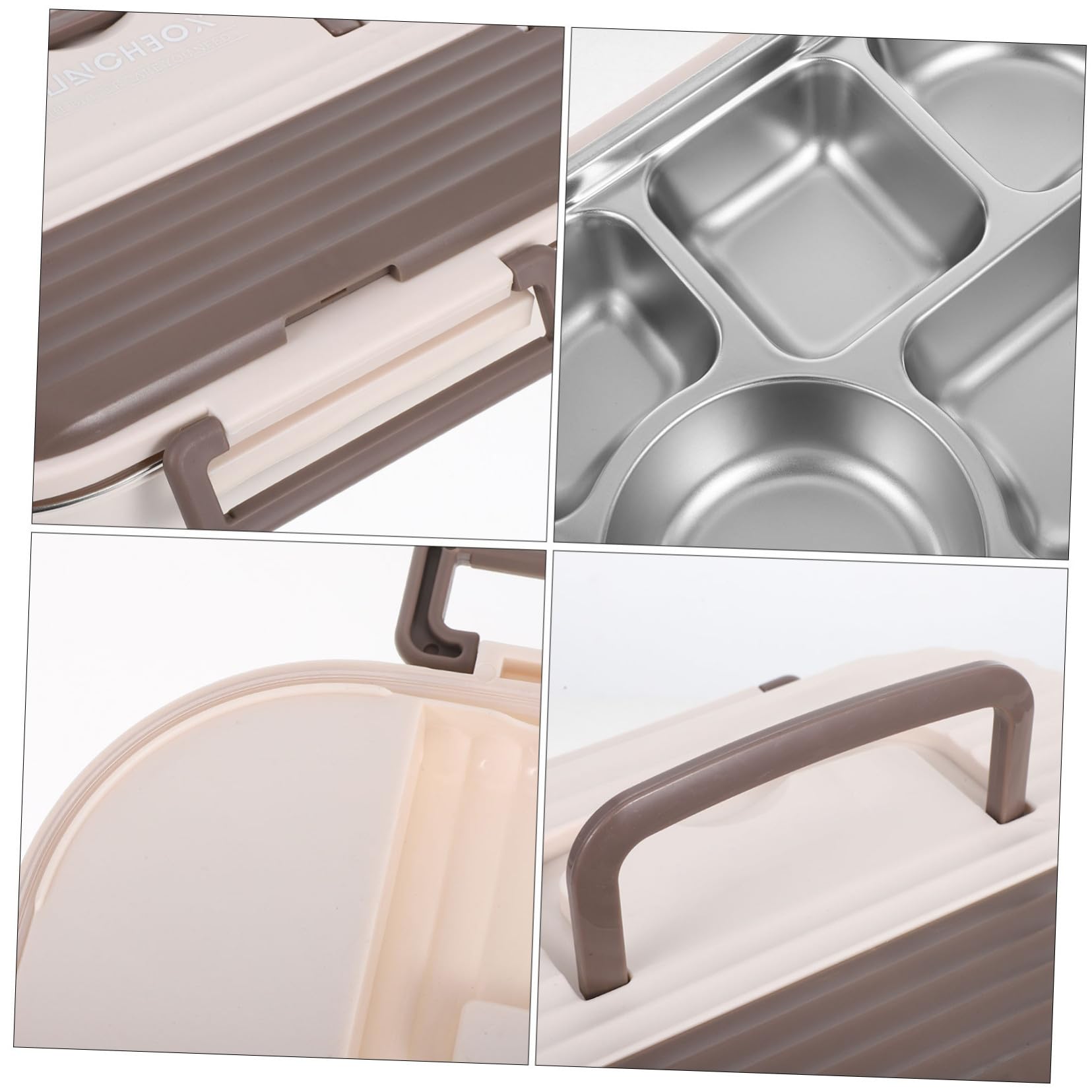 COLLBATH Boîte à Déjeuner Inox avec Compartiments Étanches Boîte Bento Double pour Repas Équilibrés Travail École et Sécurisée