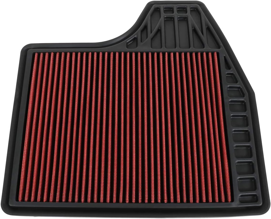 Auto Dynasty High Flow Engine Air Panel Filter Drop-in Reusable & Washable Compatible with Nissan Altima 2.5L 13-18 CA11450 (Red)