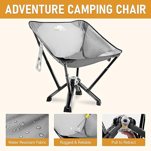 Miniatura 5 de Silla de camping para uso al aire libre diseño plegable estable, soporte confiable, pies antideslizantes, silla portátil para camping, pesca y playa