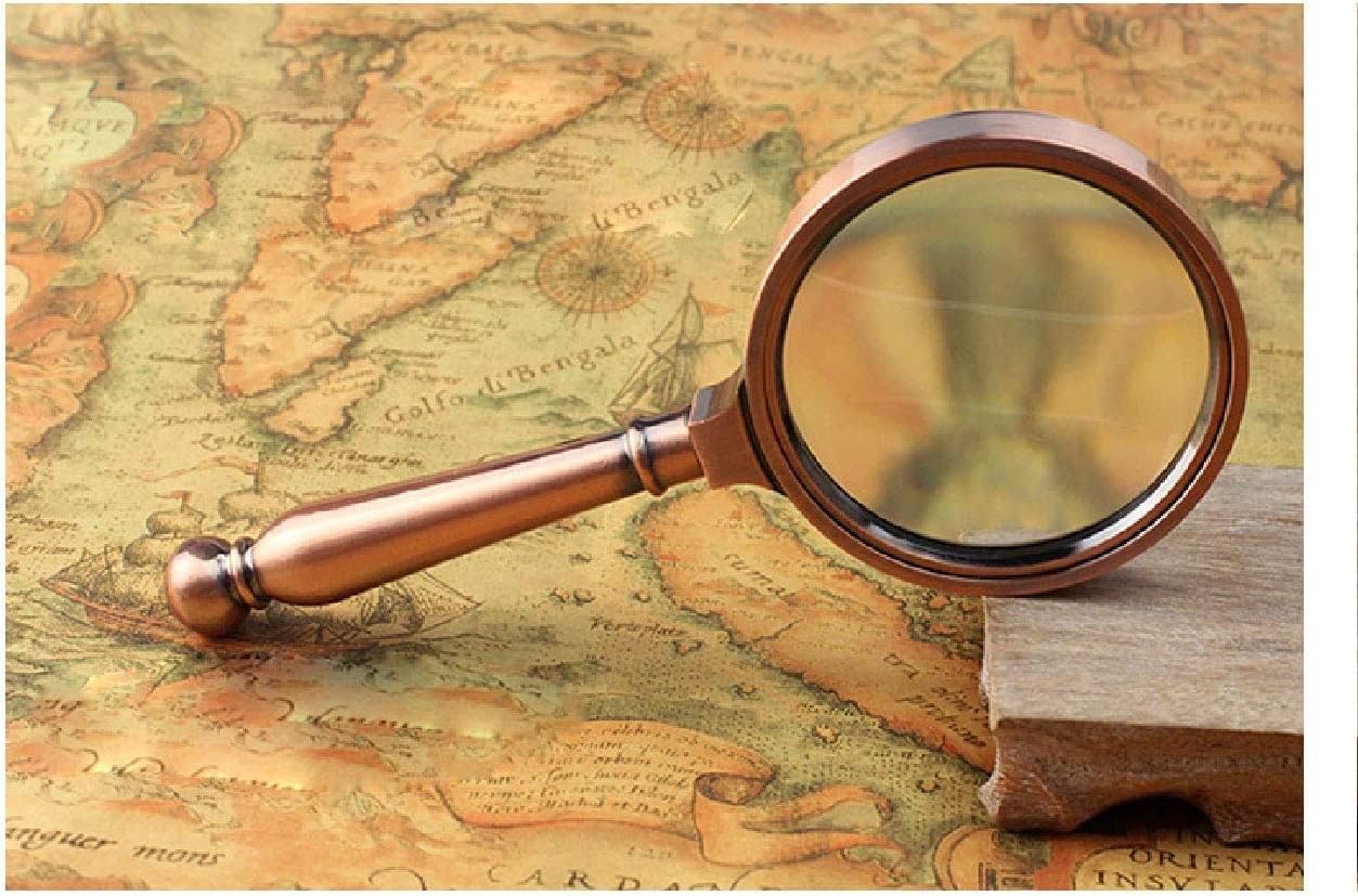 Magnifying Glasses Screen Magnifier Reading Magnifier Classic Metal Series Handheld Magnifier 180 * 80 * 18MM Magnifier with LED Light Double The Comfort