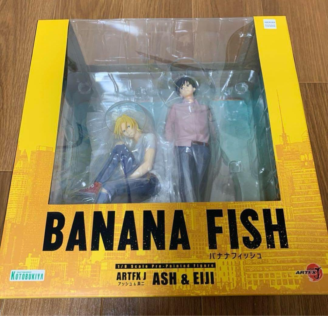 レアコトブキヤ寝顔パーツ付バナナフィッシュ フィギュアアッシュ&英二