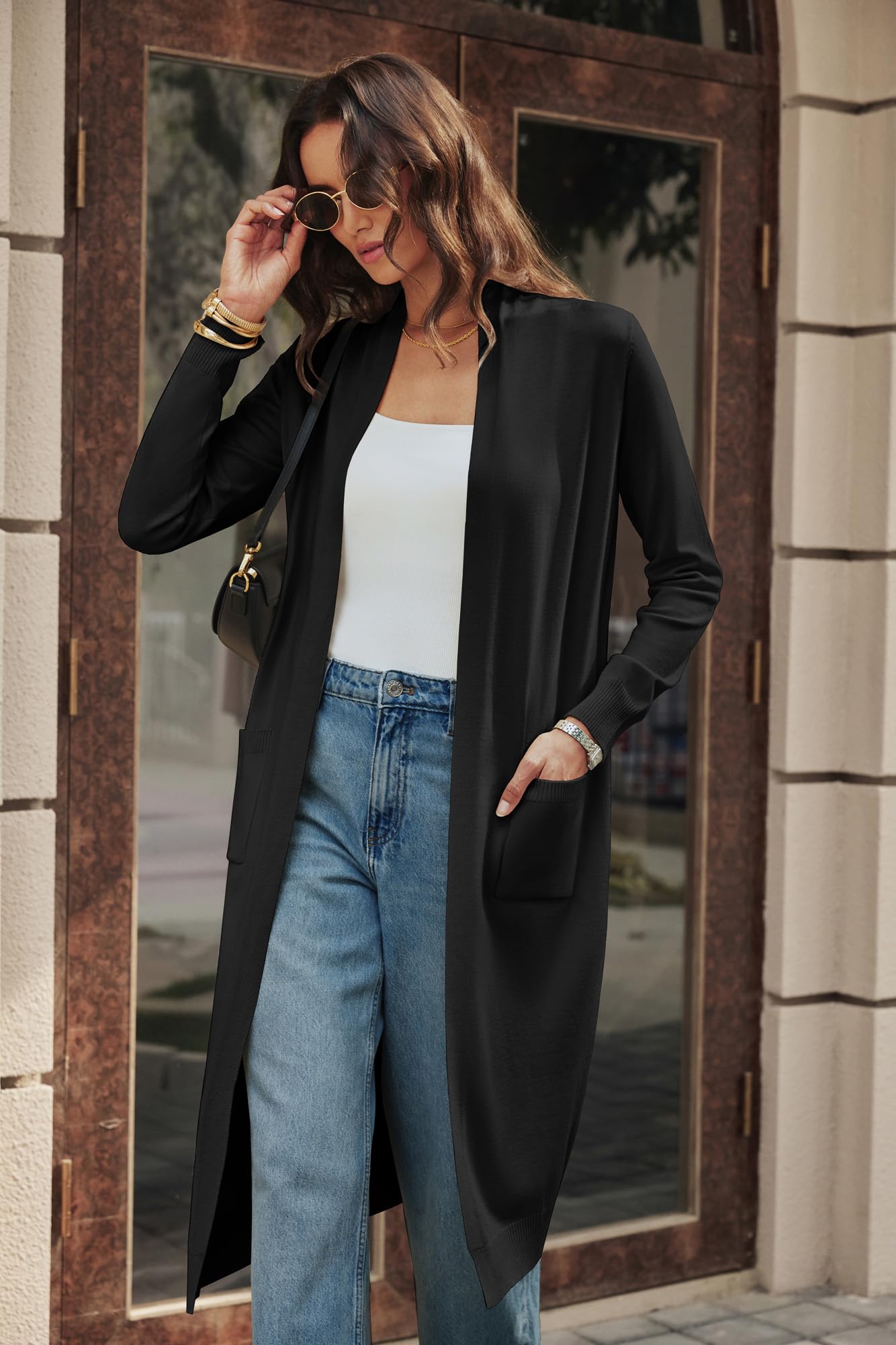 GRACE KARIN Cárdigan de Punto Manga Larga Mujer Elegantes y Casuales