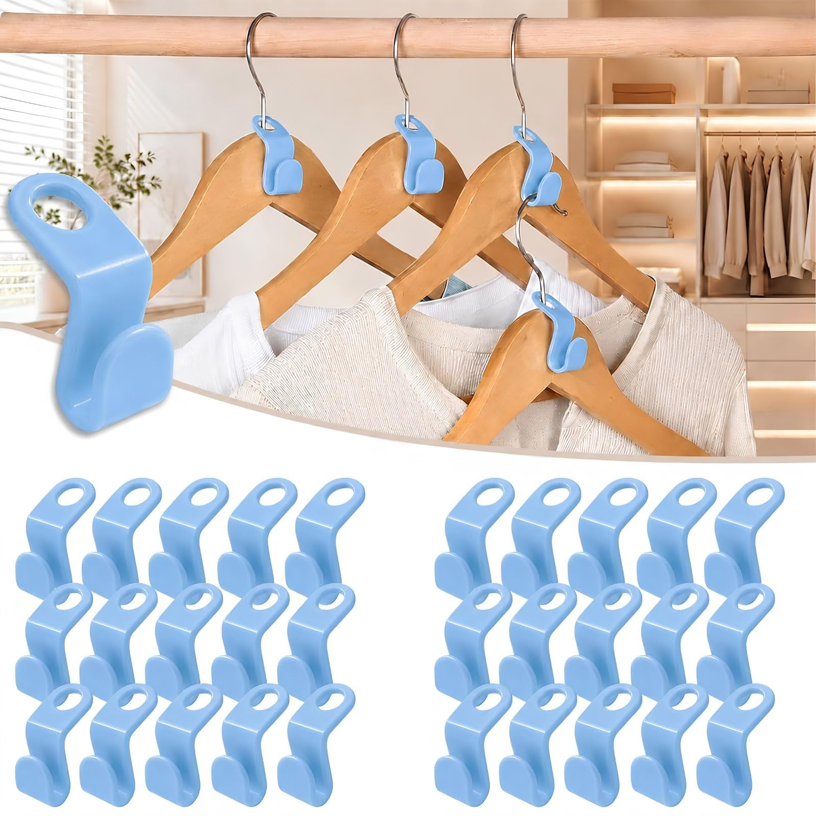 GHHZML Space Saving Hanger Connector Hooks