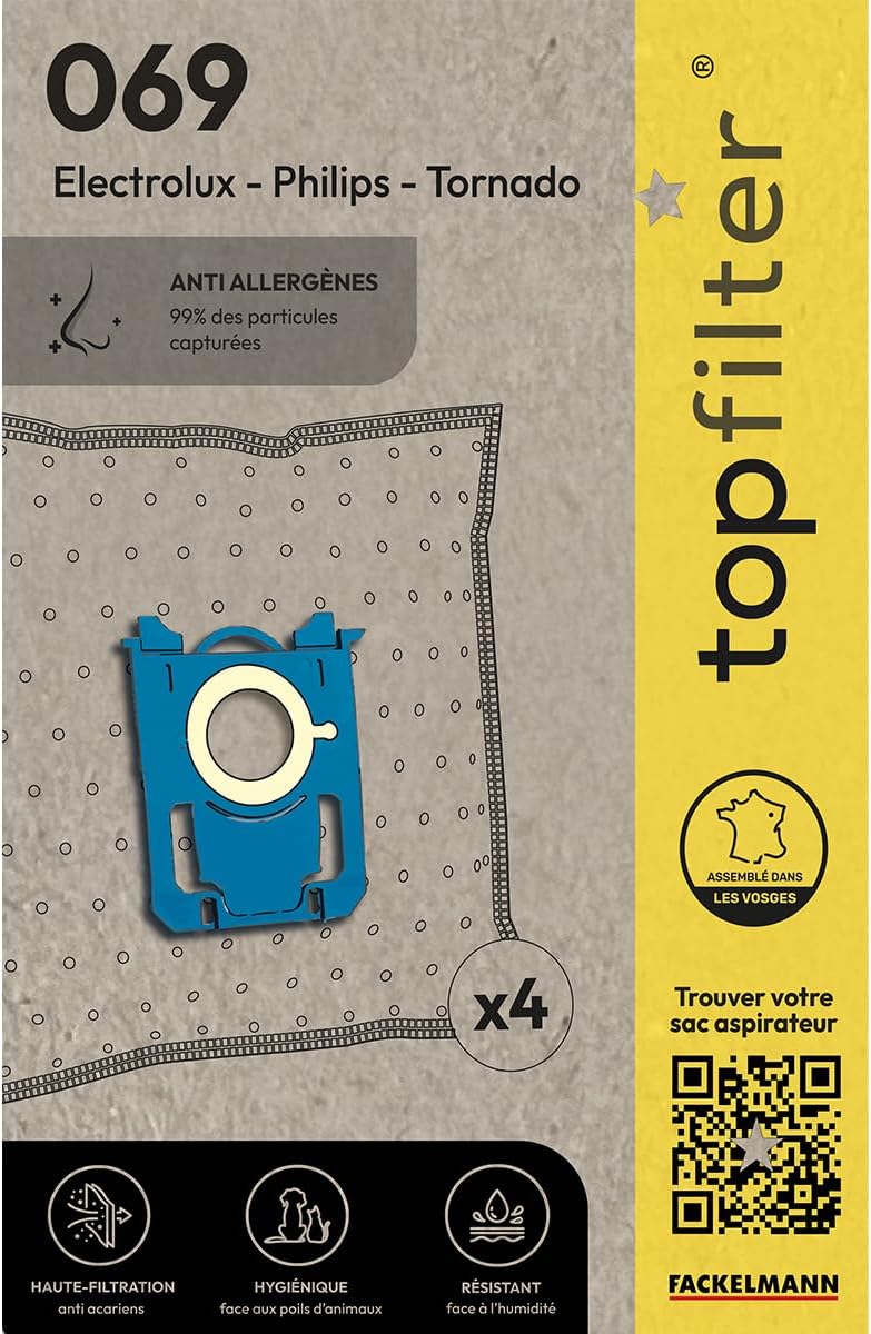 Lot De 10 Sacs Aspirateur Compatibles PHILIPS FC 9003 / FC8021/03 Et AEG-Electrolux - Neufs