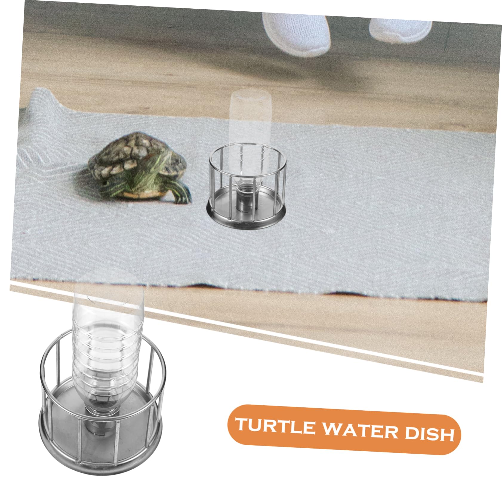5piezas Comedero para Reptiles Inoxidable Plato para Agua De Tortugas y Diseño Antisalpicaduras para Terrarios De Usar Mini Alimentador para Reptiles