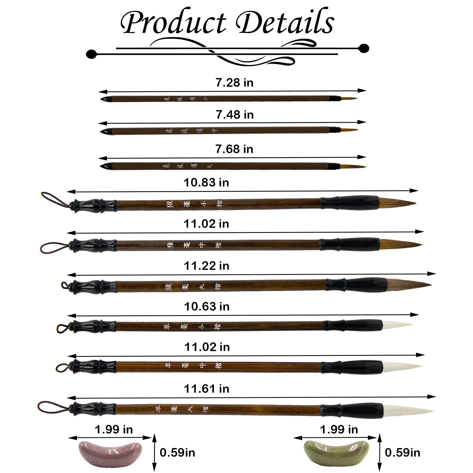 Kit Aquarelle Brush Set, Writing Sumi Hubi India | Ubuy Chinese Calligraphy