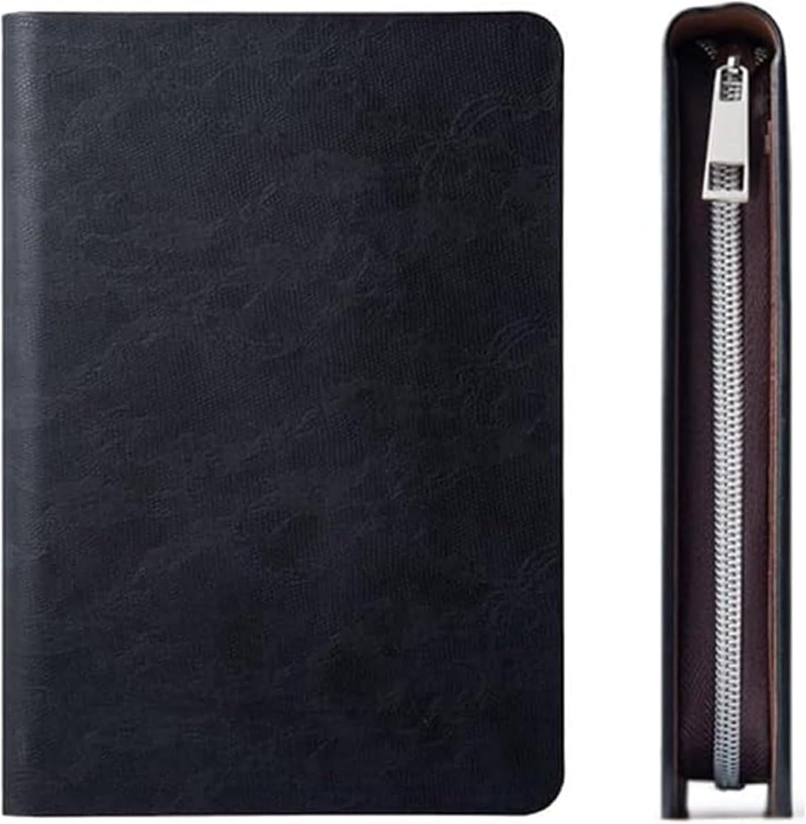 Business Notebook, A5, A6 Size, Zippered, Loose Leaf Notepad, 6 Hole Ring Notebook, PU Leather Cover, Durable, Convenient to Carry, Unisex, Business Office Supplies, Private Use, Graduation