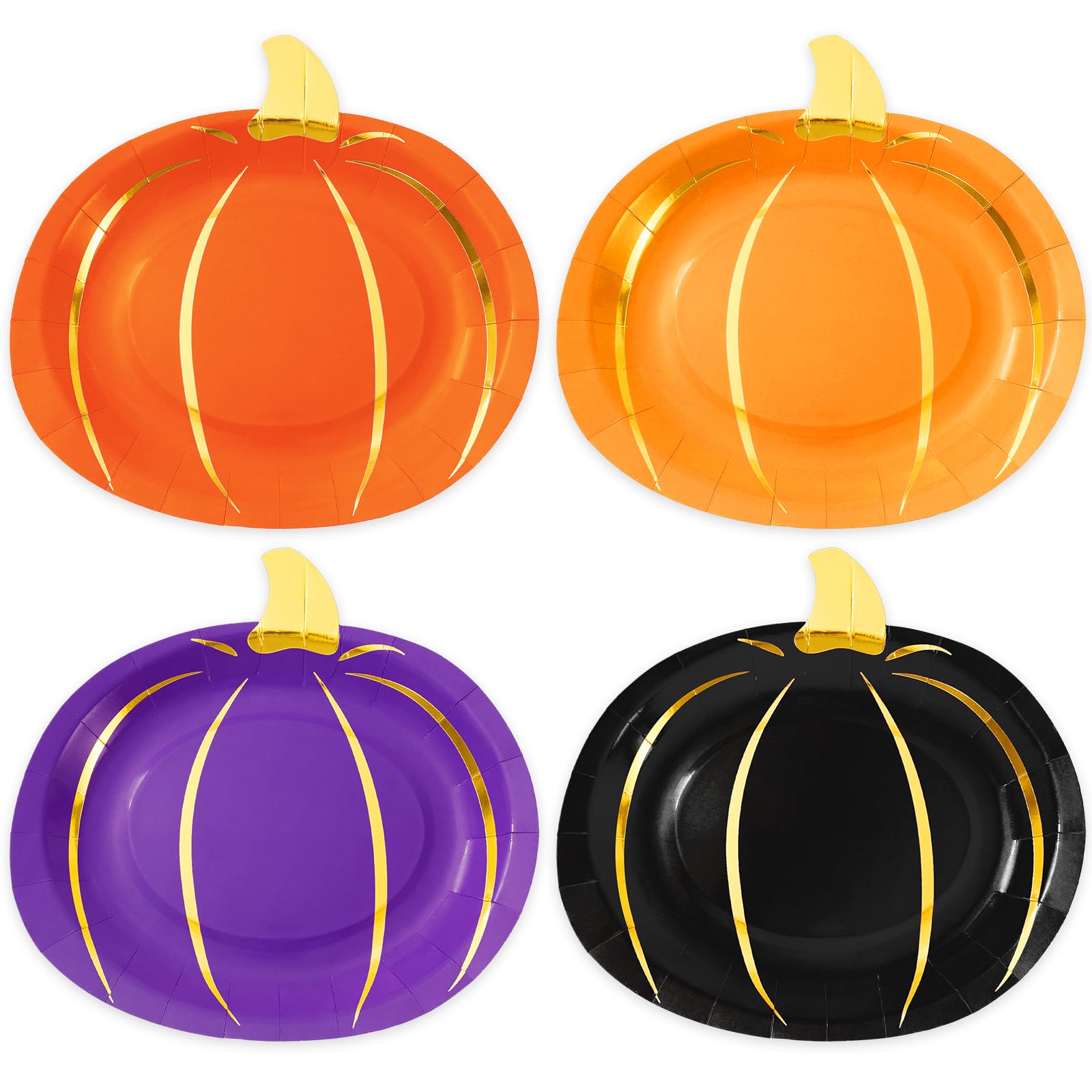 Assiettes jetables Halloween citrouille - Finie la vaisselle cassée en fête avec ce lot de 40