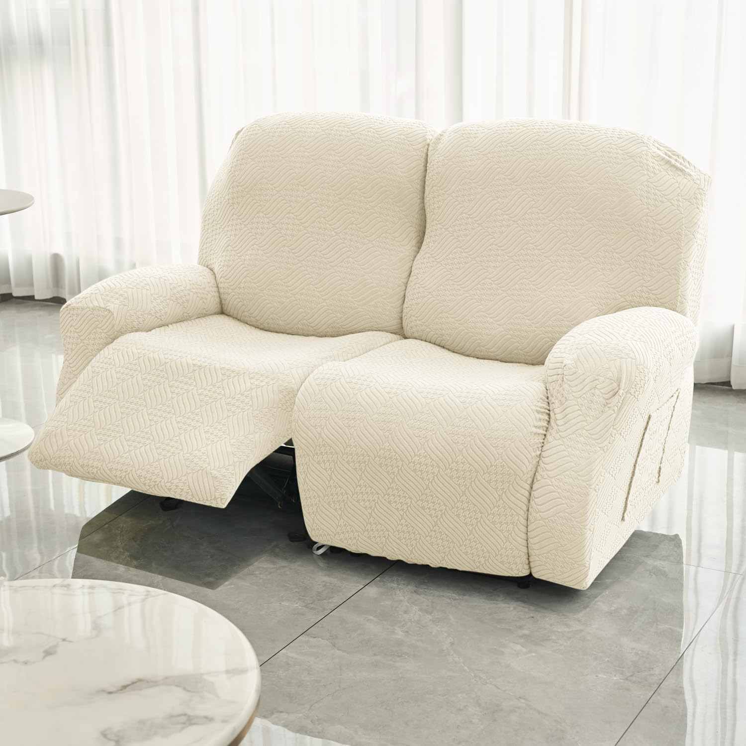 HOKIPO Recliner Sofa Cover - Navy Blue -25