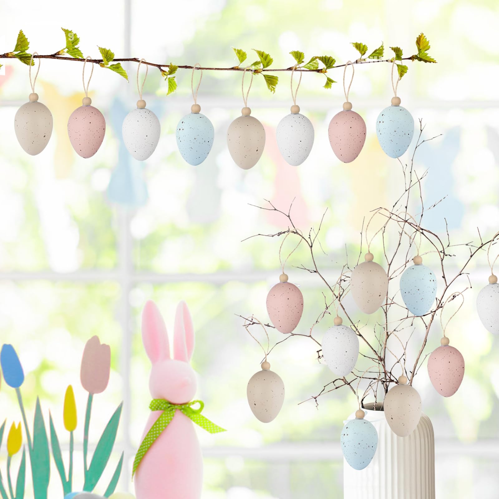 24 piezas/set Decoración colgante Huevo de Pascua en fora de oderno con patrón ixto para Pascua de Resurrección | SHEIN USA 24 piezas/set Decoración colgante Huevo de Pascua en fora de oderno con patrón ixto para Pascua de Resurrección | SHEIN USA