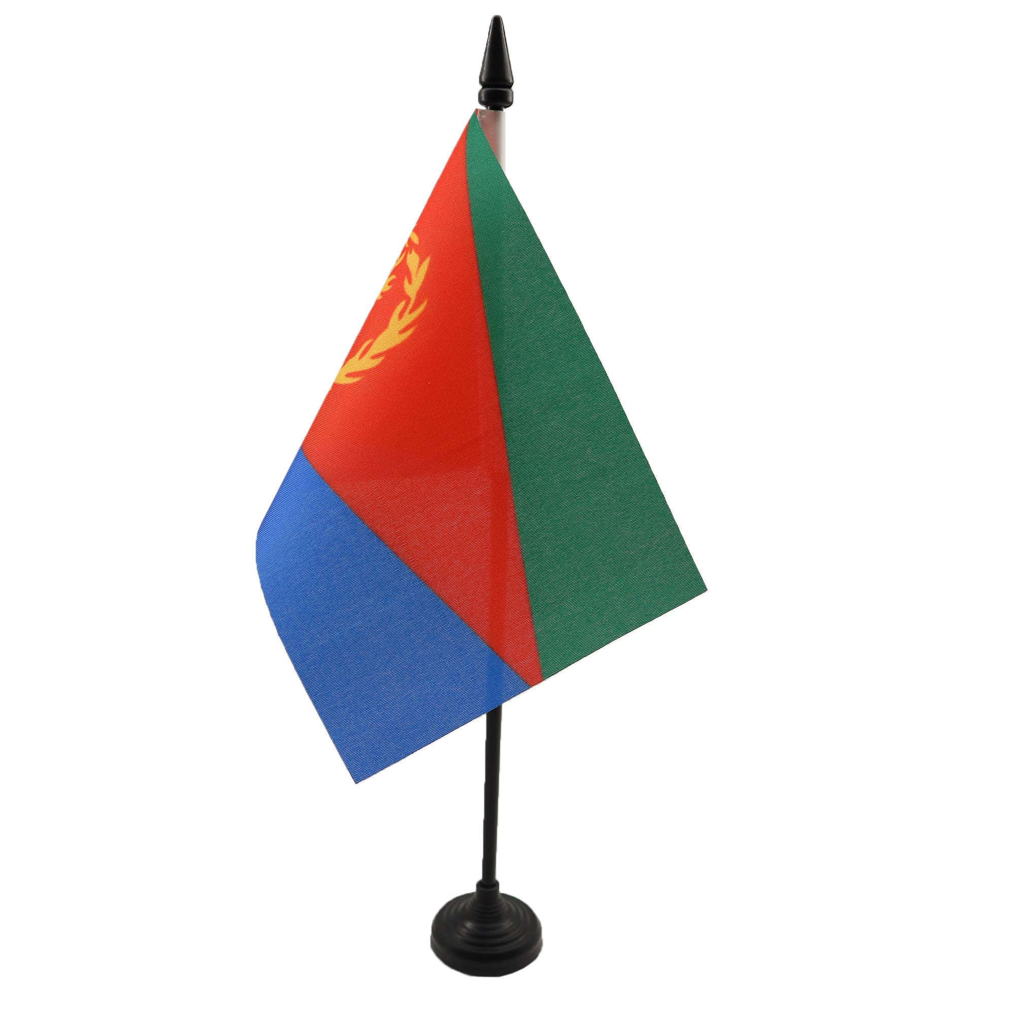AZ FLAG Eritrea Table Flag 4x6 in 100D Polyester Plastic Base