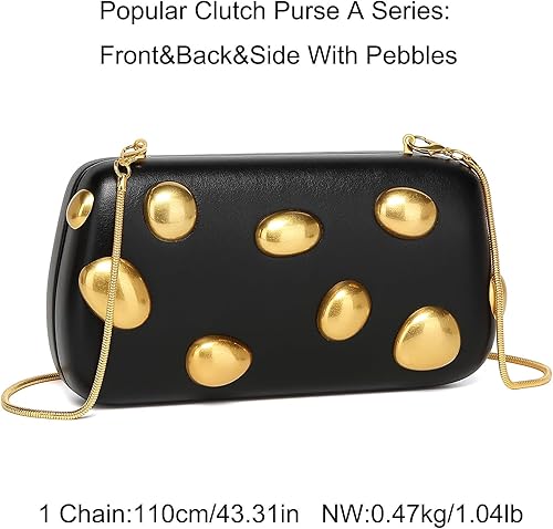 Miniatura 4 de Bolso bandolera de piel sintética para mujer, elegante, formal, para boda, fiesta, baile de graduación 1 a Negro,1 B negro,1 B Claret,B