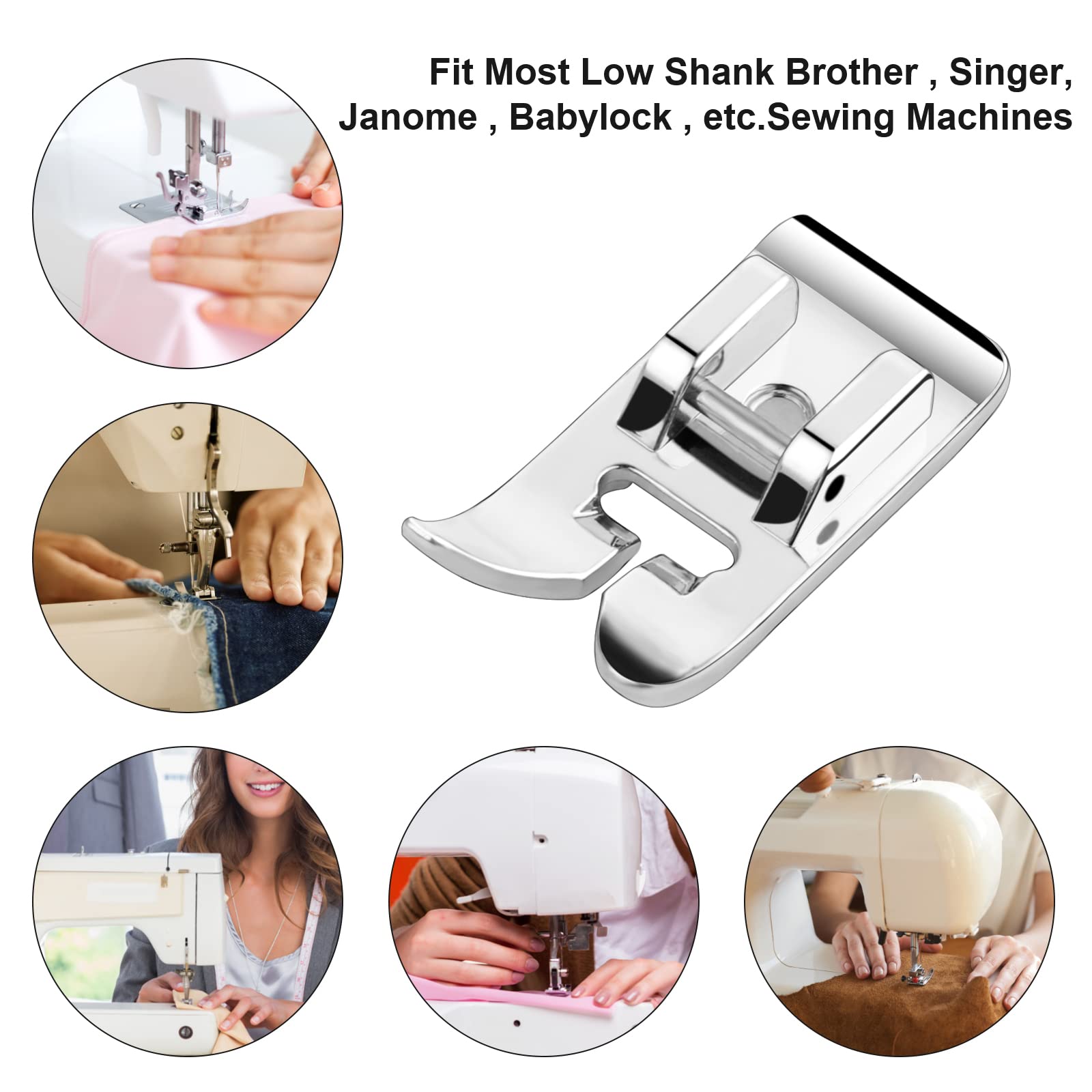 Piedino Macchina Cucire Universale - Attacco Basso, Per Singer, Brother, Janome - Foto 8