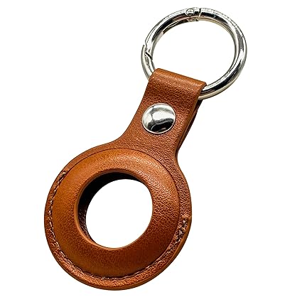 Anti-Lost Leather Case for AirTag?Protective AirTag Case Cover with Keychain Ring, AirTags Tracker Holder