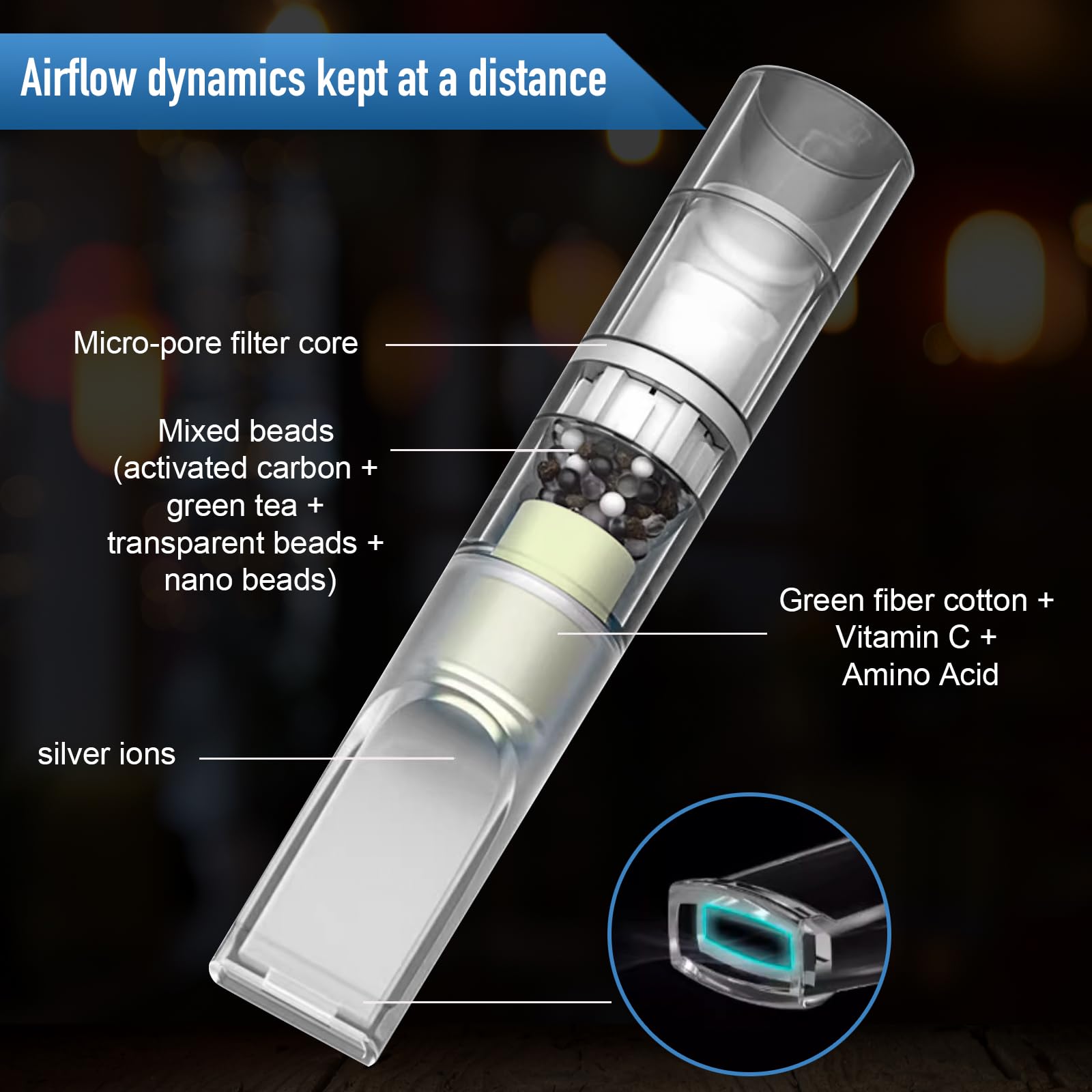 changer filtre cigarette électronique Filtres E-cig Coton Doric Galaxy (x20) Voopoo main image 1