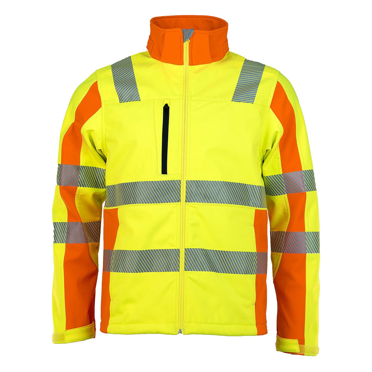 Kurtka ostrzegawcza softshell Prevent żółto-pomarańczowa 3XL