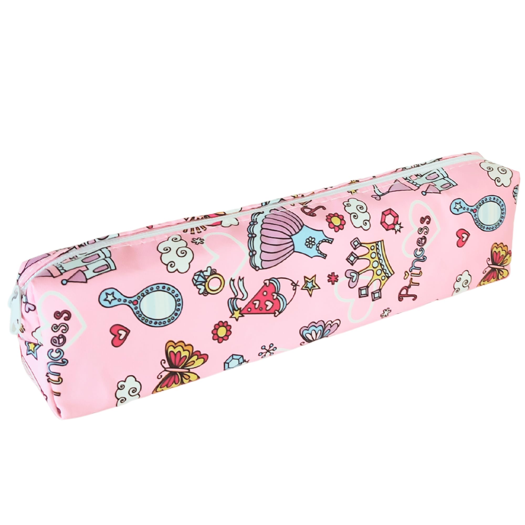 AWINGS Estuche Escolar Divertido Colorido Pequeño y Compacto Rectangular para Niña y Niño, Estudiante, Multifuncional, para el Colegio y Material Escolar, Neceser Pequeño (Rosa)