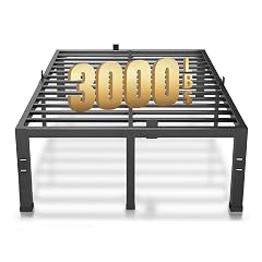 MAF 18 Inch King Size Bed Frame No Box Spring Needed Heavy Duty Platform King Bed Frame Steel