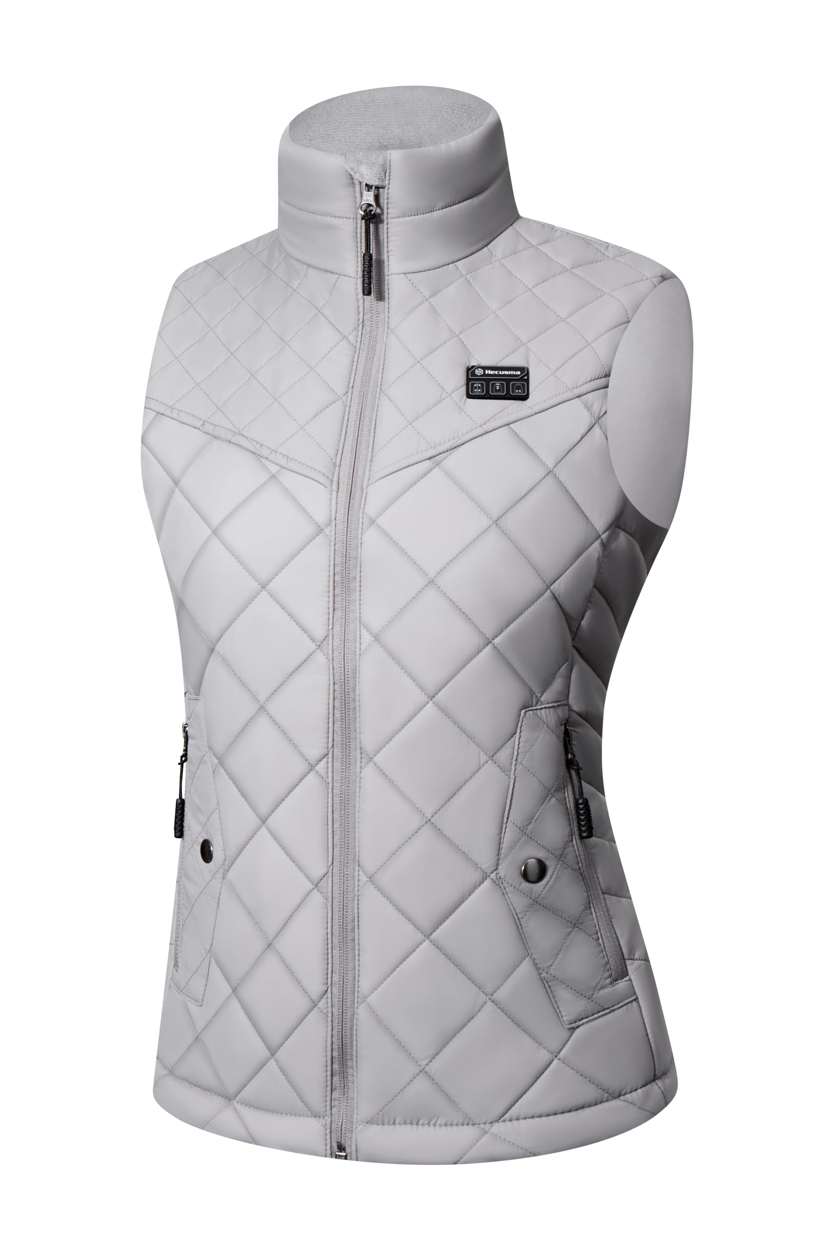 2025 Gilet Chauffant Femme-S-Grey