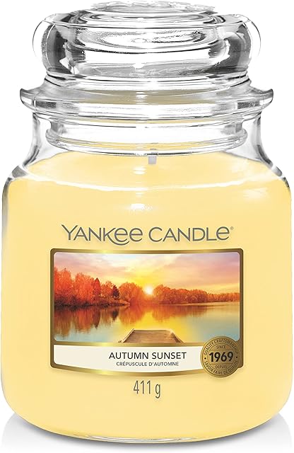 Yankee Candle Autumn Sunset Świeca Zapachowa, Żółty, M