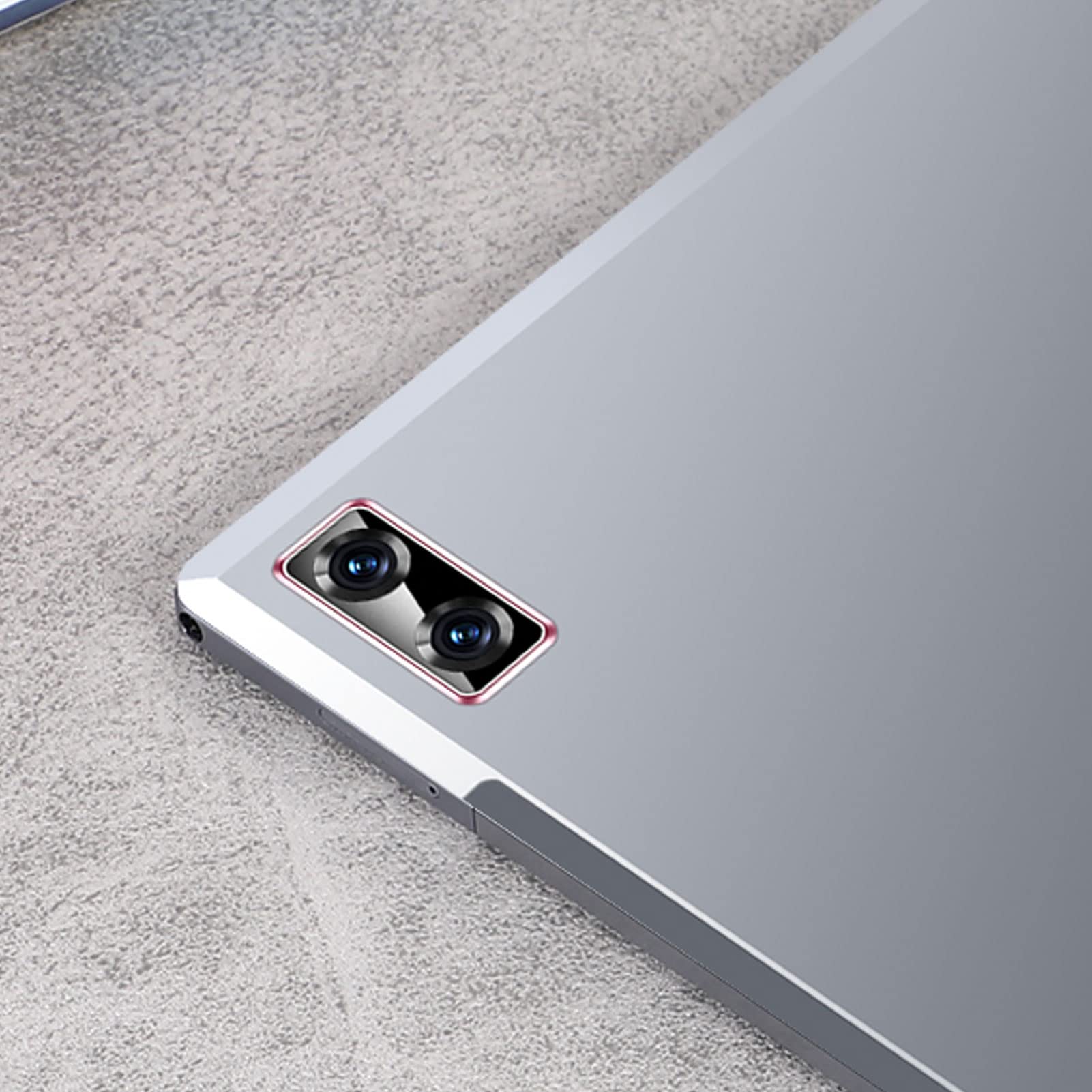 10-calowy tablet dla dzieci, pamięć 128 GB, ekran o rozdzielczości 1280 x 800, obsługa połączeń sieciowych 4G Dual SIM Dual Standby, przenośny tablet Port ładowania USB C dla studentów(Silver Gray)