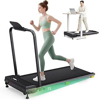 UREVO Tapis Roulant Elettrico con Inclinazione 9%, 1-10 km/h Tapirulan Pieghevole da Casa, Motore 2.5 HP, Modalità HIIT One-Touch, Tapis Roulant Salvaspazio per Casa e Ufficio