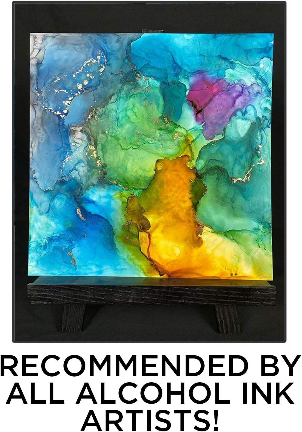 NARA Alcohol Ink Paper | White | 12 inches x 12 inches (12”x12”) | 275 microns/200 GSM | Medium Paper | 10 Sheets | Paper for Alcohol Ink Art Painting | 100% Stain-Free