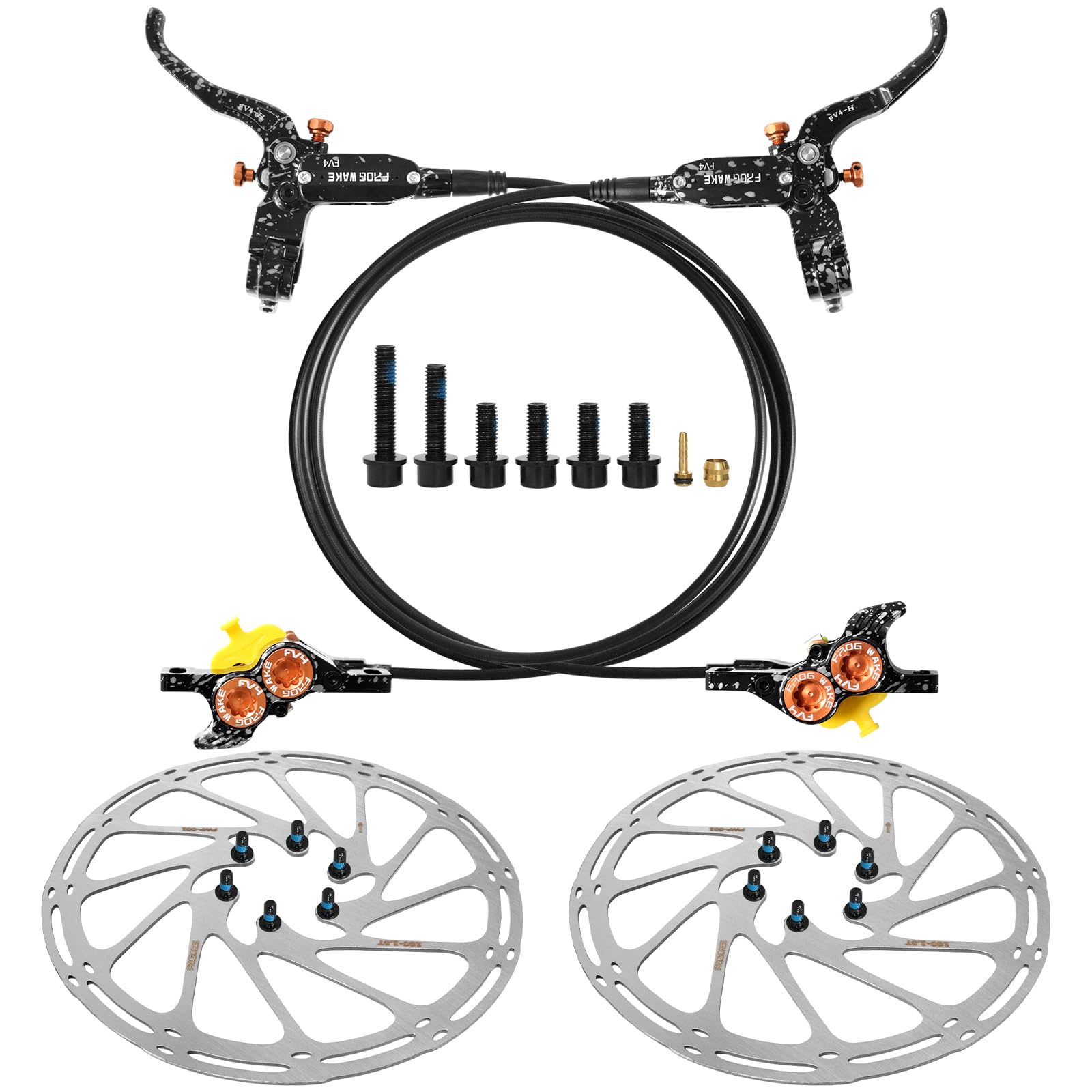 Amazon.co.jp: SOULVION 4 E4ディスクブレーキとレバーセット、180mm