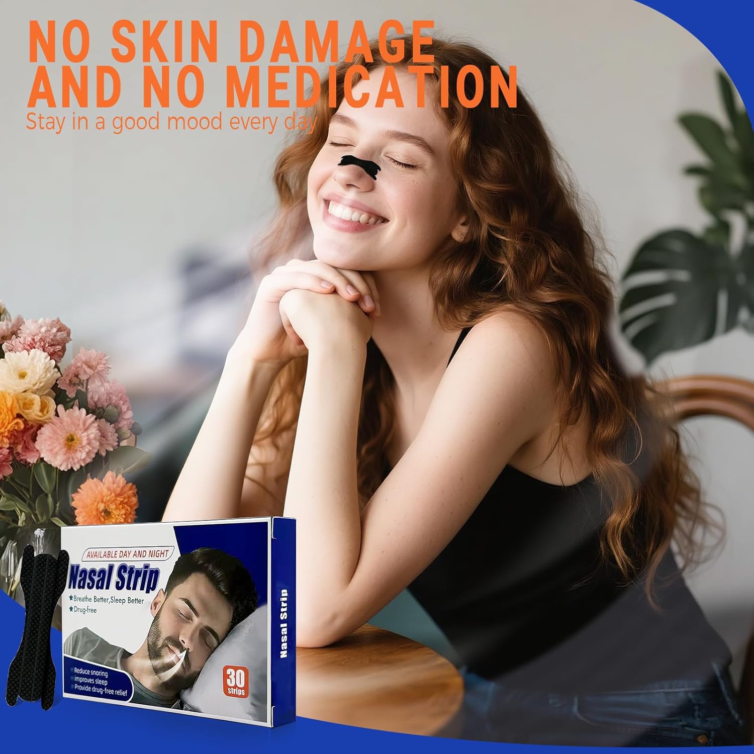 Nasal Strips for Snoring,Nose Strips for Sports Breathing, Help Anti Snoring Devices,Drug-Free Snoring Solution,Strips to Reduce Snoring and Relieve Nose Congestion - Image 7