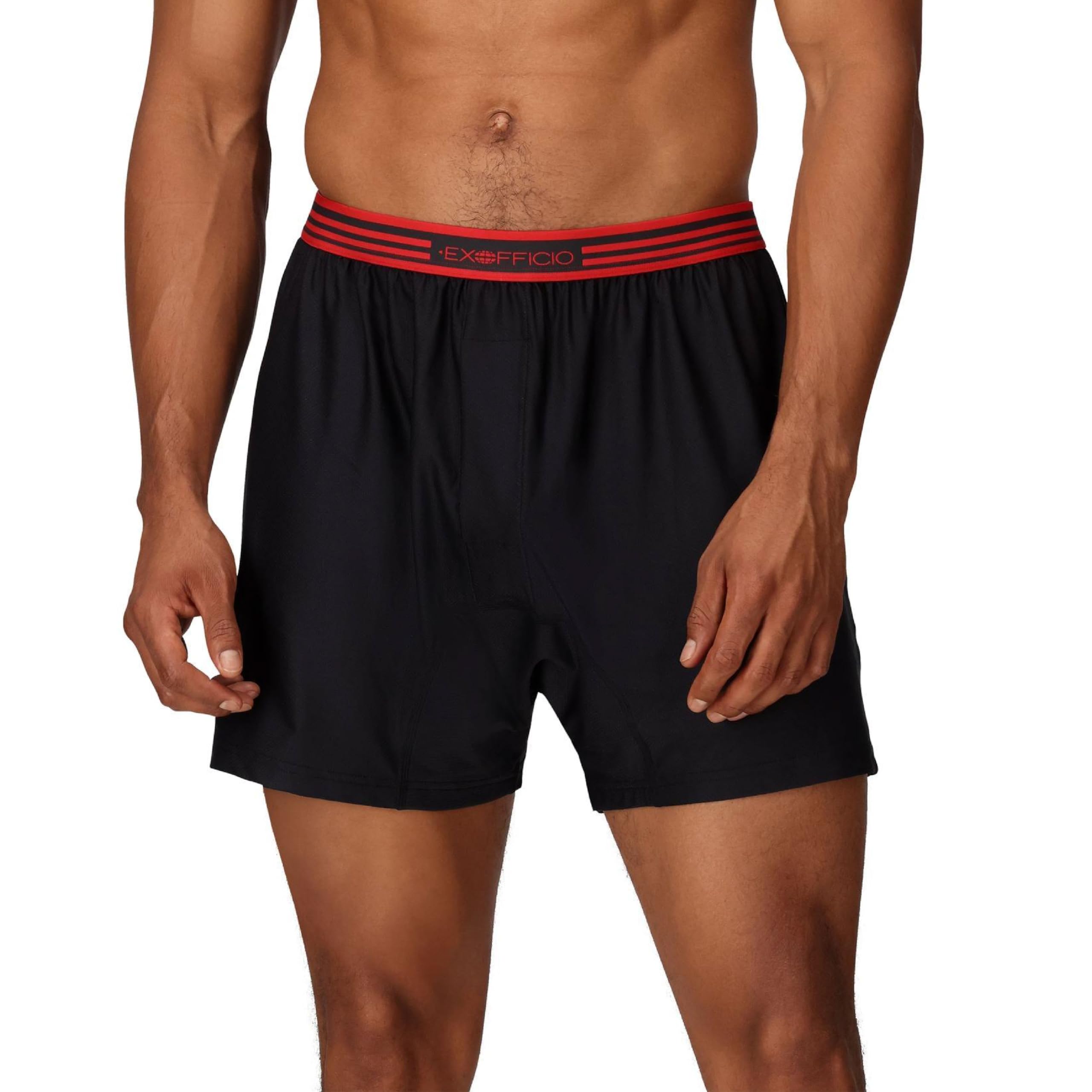 ExOfficio Men's Give-N-Go 2.0 Boxer, Black/Multi