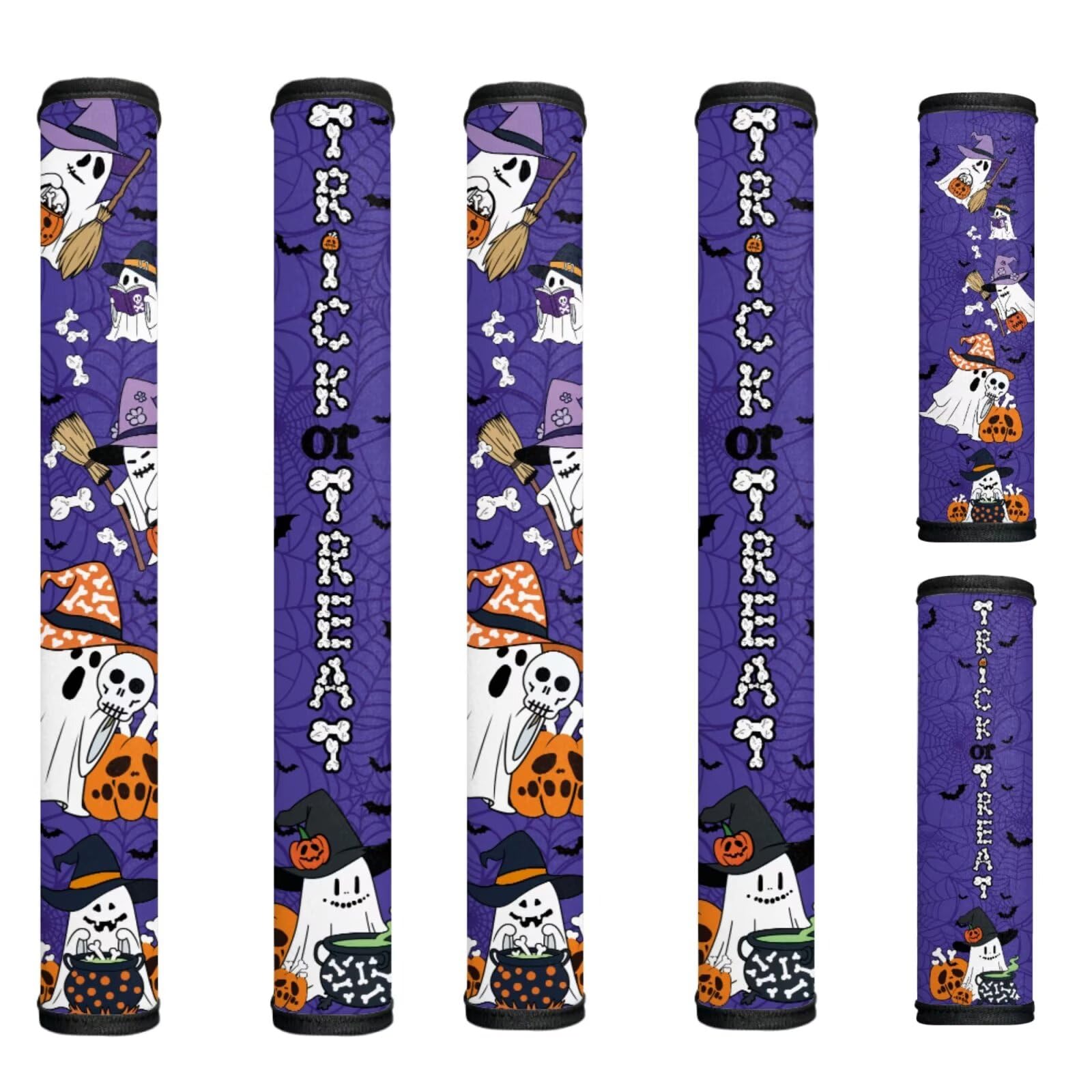 Trick or Treat Refrigerator Door Handle Covers Ghost Fridge Door Handle Covers Set of 6 Oven Microwave Dishwasher Antiskid Protector Halloween Decor