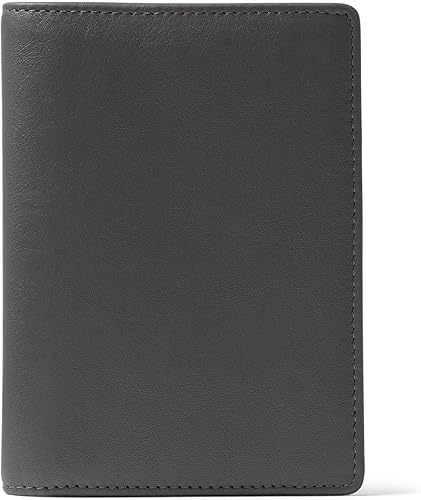 Leatherology Funda para pasaporte Leatherology Deluxe, Rfid Black Onyx, Cartera Rfid